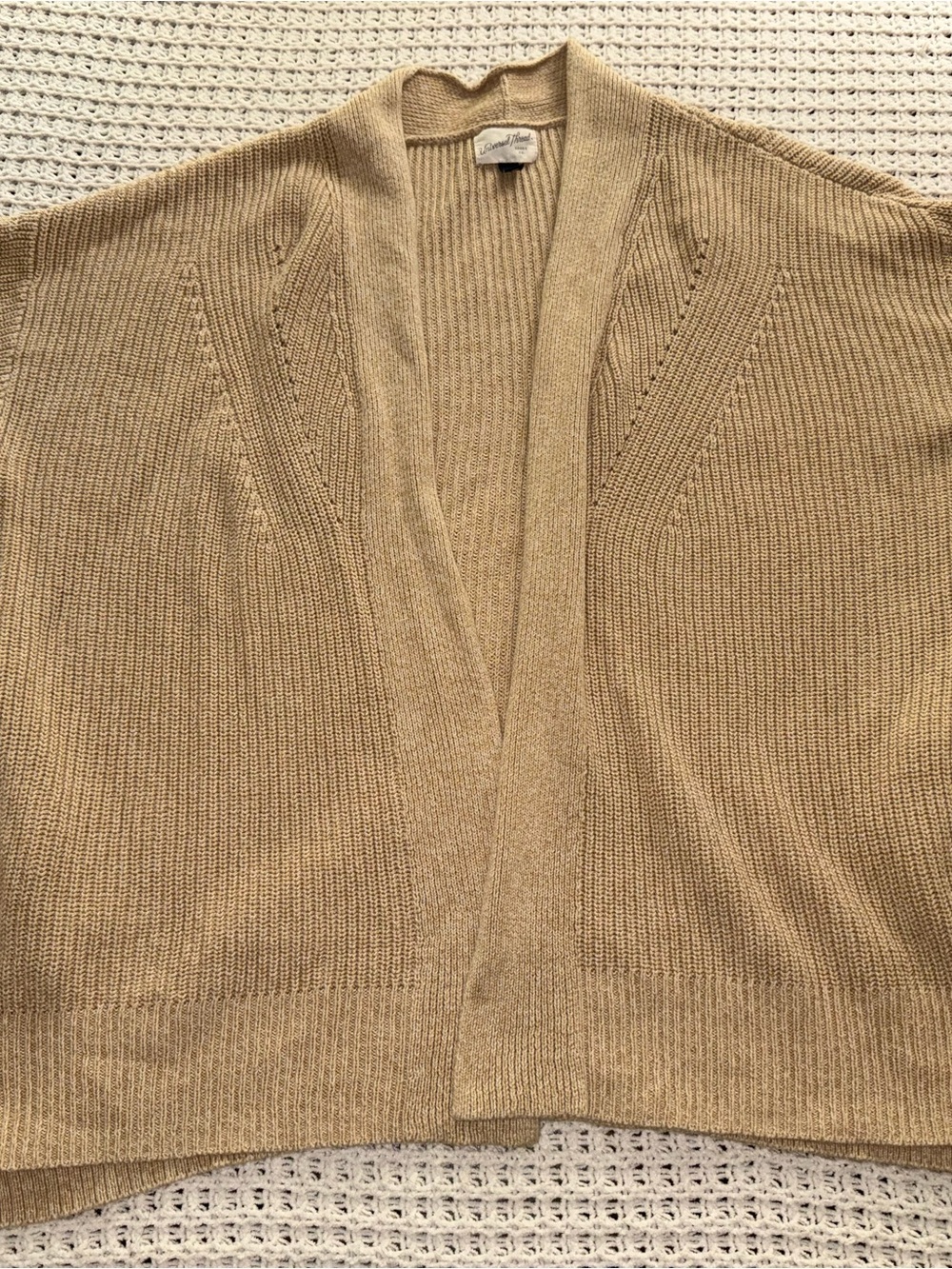 Universal Thread Women's Camel Open-Front Cardigan